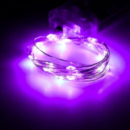Leaper 22 Meters 200LED Colorful Light Solar Copper Wire Waterproof Light String in Purple - thumbnail 2