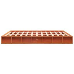 Berkfield Home Bed Frame without Mattress Wax Brown 180x200 cm Super King Solid Wood Pine - thumbnail 5