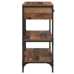 Berkfield Home Console Table Old Wood 100x34.5x75 cm Engineered Wood in Brown - thumbnail 6