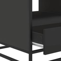 Berkfield Home Durable Coffee Table Black 100x50x45 cm Engineered Wood & Metal - Size: 100 x 50 x 45 cm - thumbnail 9