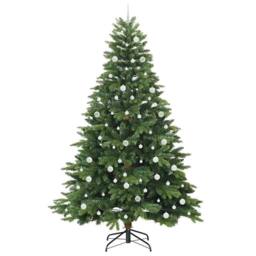 Berkfield Home Artificial Christmas Tree with 300 LEDs Green 240 cm PE & PVC - thumbnail 4
