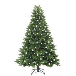 Berkfield Home Artificial Christmas Tree with 300 LEDs Green 240 cm PE & PVC - thumbnail 3