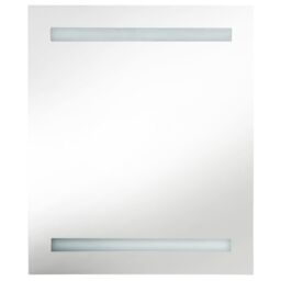 Berkfield Home LED Bathroom Mirror Cabinet Grey 50x14x60 cm - Size: 50 x 14 x 60 cm - thumbnail 4