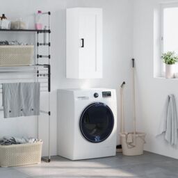 Berkfield Home Wall Mounted Cabinet White 34.5x34x90 cm Engineered Wood - thumbnail 1