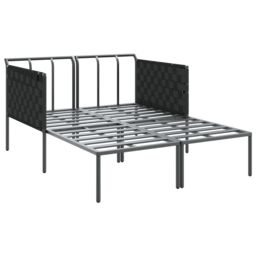 Berkfield Home Sunbed with Cushions 2-Person Anthracite 115x153x69, 5 cm Steel - thumbnail 5