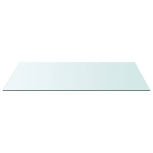 Berkfield Home Table Top Transparent 50x100 cm Tempered Glass in Clear - image 1