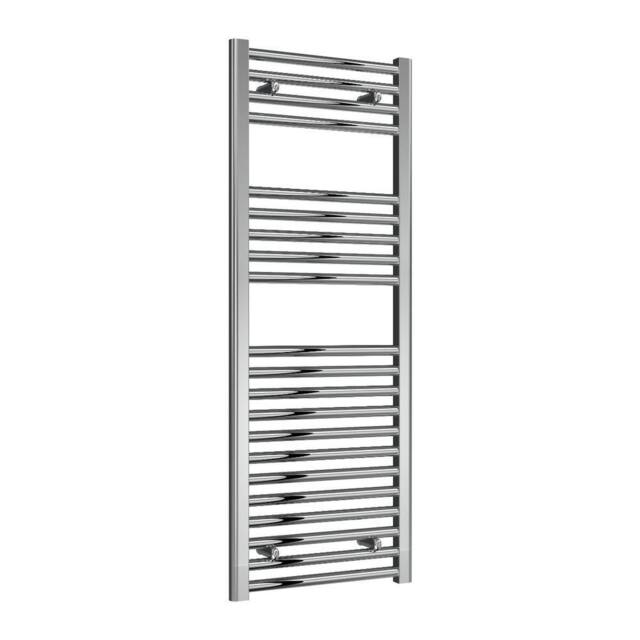 Bathroom Kingdom Diva Chrome Straight Heated Towel Rail 1200x450 in Silver - image 1
