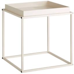 tectake Bedside Table Cambridge - With Tray-Shaped Shelf, 40 X 40 X 44 Cm in Cream - thumbnail 1