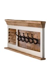 IH Design Curley Solid Mango Wood White Hanging Unit in Natural - thumbnail 7