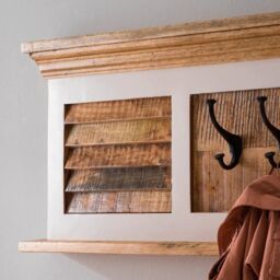 IH Design Curley Solid Mango Wood White Hanging Unit in Natural - thumbnail 5