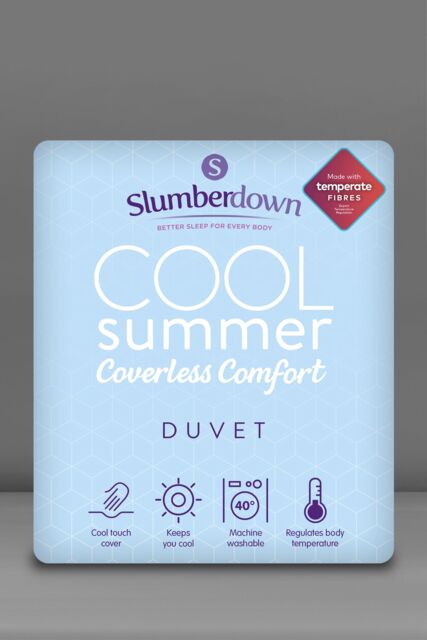 Slumberdown Cool Summer Temperature Regulating Coverless Duvet in Blue - Size: Double - image 1