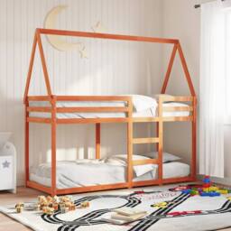 Berkfield Home Bunk Bed without Mattress Wax Brown 90x200 cm Solid Wood Pine