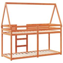 Berkfield Home Bunk Bed without Mattress Wax Brown 90x200 cm Solid Wood Pine - thumbnail 6