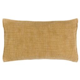 Yard Ribble 100% Cotton Acid Wash Cushion in Yellow - Size: 40 cm x 60 cm - thumbnail 1
