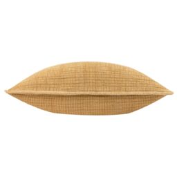 Yard Ribble 100% Cotton Acid Wash Cushion in Yellow - Size: 40 cm x 60 cm - thumbnail 3