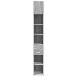 Berkfield Home Slim Storage Cabinet Grey Sonoma 30x42.5x225 cm Engineered Wood - thumbnail 4