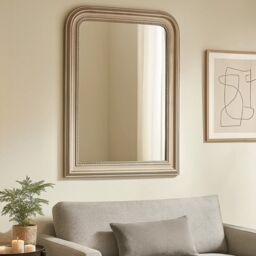 Orsina Gaia Silver Wood Wall Mirror - thumbnail 1
