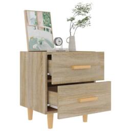 Berkfield Home Bed Cabinets 2 pcs Sonoma Oak 40x35x47.5 cm in Light Tan - thumbnail 6