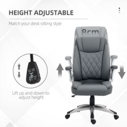 VINSETTO High Back Executive Office Chair Home Swivel Dark Grey - thumbnail 4