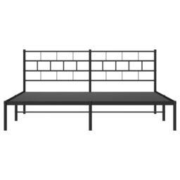 Berkfield Home Metal Bed Frame with Headboard Black 183x213 cm - thumbnail 5