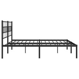 Berkfield Home Metal Bed Frame with Headboard Black 183x213 cm - thumbnail 6