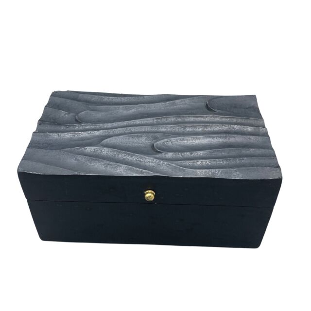 KDMD Vintage Deco - Multi Purpose Box - 22x12x10cm - Black Swirls - Size: 22 x 12 x 10 cm - image 1