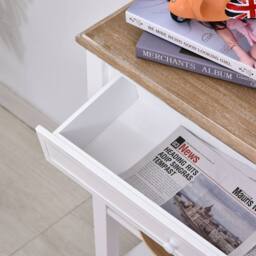 Wyld Haus Sacoso Retro Console Table Drawer & Two Shelves in White - thumbnail 9