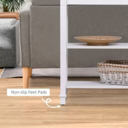 Wyld Haus Sacoso Retro Console Table Drawer & Two Shelves in White - thumbnail 7