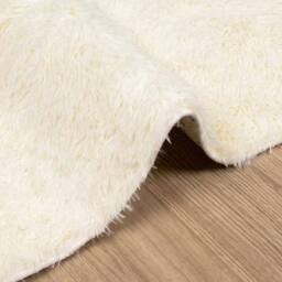 Berkfield Home Shaggy Rug High Pile NAVARRA Cream 120x120 cm Polyester - Size: Medium - thumbnail 5