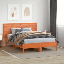 Berkfield Home Wall Headboard 166x3x63 cm Solid Wood Pine in Brown - Size: 166 x 3 x 63 cm - thumbnail 3