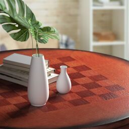 Costway Round Pub Pedestal Side Table w/ Stable Base Wooden Dining Table in Dark Brown - thumbnail 7