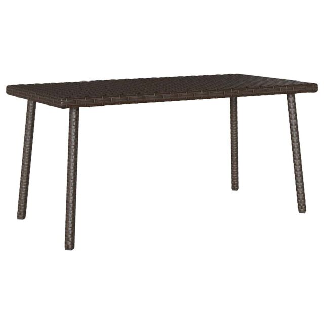 Berkfield Home Garden Coffee Table Rectangular Brown 80x40x37 cm Poly Rattan - Size: 80 x 40 x 37 cm - image 1