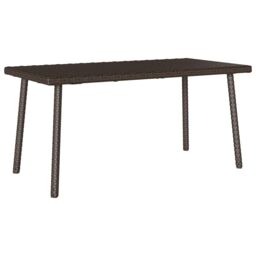 Berkfield Home Garden Coffee Table Rectangular Brown 80x40x37 cm Poly Rattan - Size: 80 x 40 x 37 cm - thumbnail 6