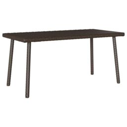 Berkfield Home Garden Coffee Table Rectangular Brown 80x40x37 cm Poly Rattan - Size: 80 x 40 x 37 cm - thumbnail 1