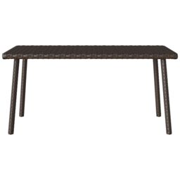 Berkfield Home Garden Coffee Table Rectangular Brown 80x40x37 cm Poly Rattan - Size: 80 x 40 x 37 cm - thumbnail 4
