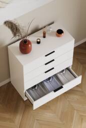 Home Discount Vida Designs Trega 4 Drawer Chest of Drawers Space Saving Bedroom in White - thumbnail 7