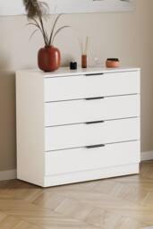 Home Discount Vida Designs Trega 4 Drawer Chest of Drawers Space Saving Bedroom in White - thumbnail 1
