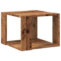 Berkfield Home Coffee Table Old Wood 40x40x30 cm Engineered Wood in Brown - Size: 40 x 40 x 30 cm - thumbnail 1
