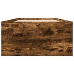Berkfield Home Modern Bed Frame without Mattress Smoked Oak 90x190 cm Single in Brown - thumbnail 4