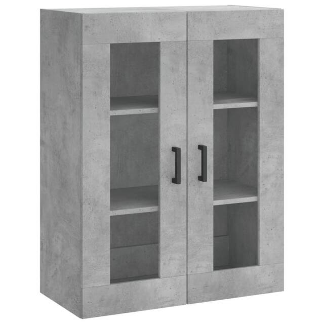 Berkfield Home Wall Mounted Cabinet Concrete Grey 69.5x34x90 cm - image 1