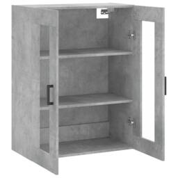 Berkfield Home Wall Mounted Cabinet Concrete Grey 69.5x34x90 cm - thumbnail 6