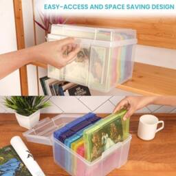 FLAVORA 5×7 - Multicoloured Picture Album Organizer Photo Storage Box - Size: 500mm - thumbnail 4