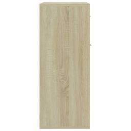 Berkfield Home Sideboard Sonoma Oak 60x30x75 cm Engineered Wood in Light Brown - Size: 60 x 30 x 75 cm - thumbnail 8