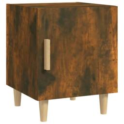 Berkfield Home Bedside Cabinets 2 pcs Smoked Oak Engineered Wood in Brown - thumbnail 3