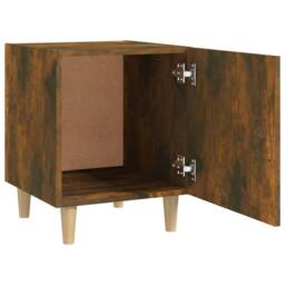 Berkfield Home Bedside Cabinets 2 pcs Smoked Oak Engineered Wood in Brown - thumbnail 6