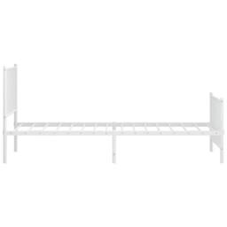 Berkfield Home Metal Bed Frame with Headboard & Footboard White 90x200 cm - thumbnail 6