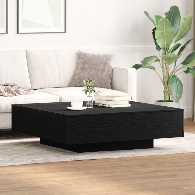 Berkfield Home Coffee Table Black Oak 100x100x31 cm Engineered Wood - Size: 100 x 100 x 31 cm - image 1