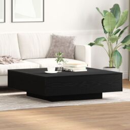 Berkfield Home Coffee Table Black Oak 100x100x31 cm Engineered Wood - Size: 100 x 100 x 31 cm - thumbnail 1