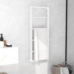 Berkfield Home Towel Rack White 45x10x115 cm Steel - Size: 45 x 10 x 115 cm