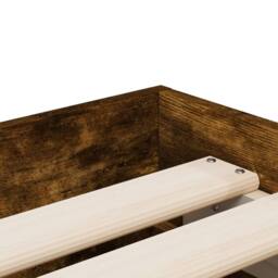 Berkfield Home Modern Bed Frame with Drawers without Mattress Smoked Oak 90x190 in Brown - Size: Single - thumbnail 9
